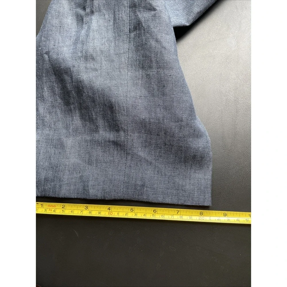 Joseph Abboud 34X27 Heritage Angelico Italian Linen Dress Slate Blue Pants Men's